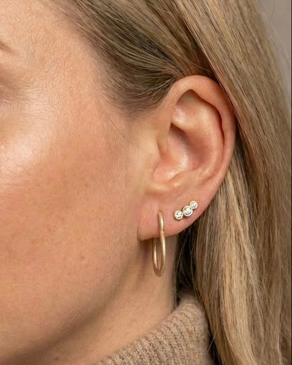 Diamant Ørestik No.9 Deluxe - 18 kt, 0,15 ct