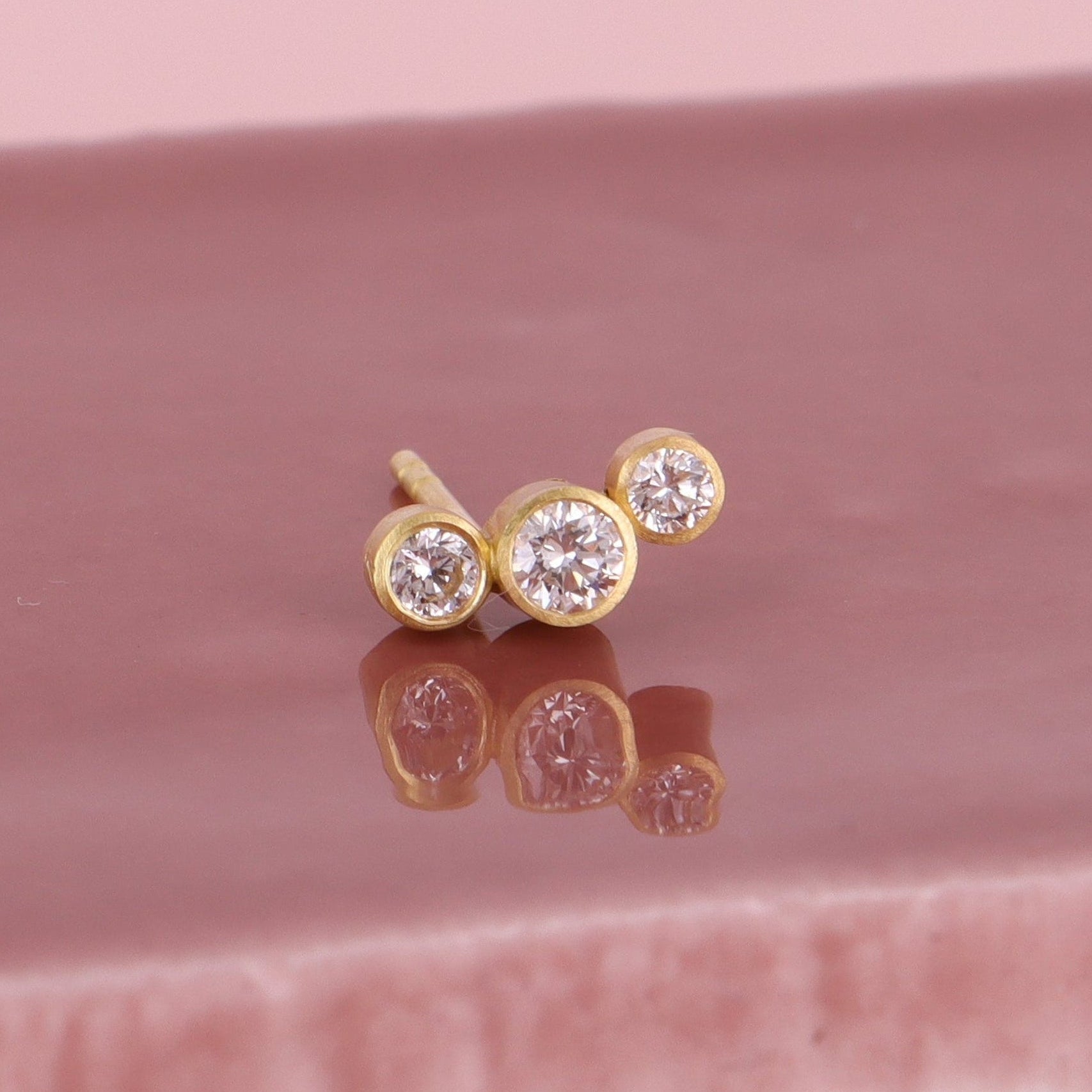 18 kt. - 1. stk. Guldsmedens diamanter No.9 Deluxe - 0,15 ct.