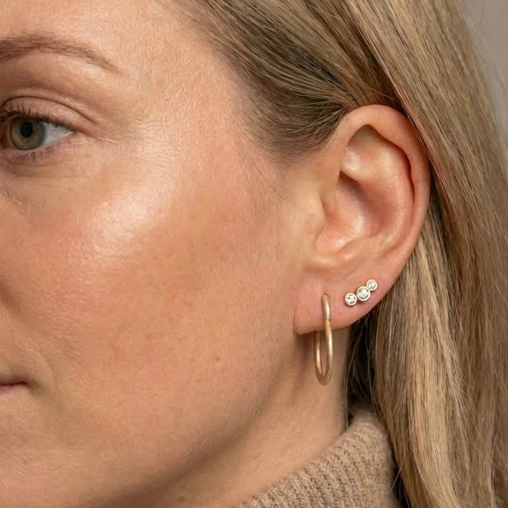 18 kt. - 1. stk. Guldsmedens diamanter No.9 Deluxe - 0,15 ct.