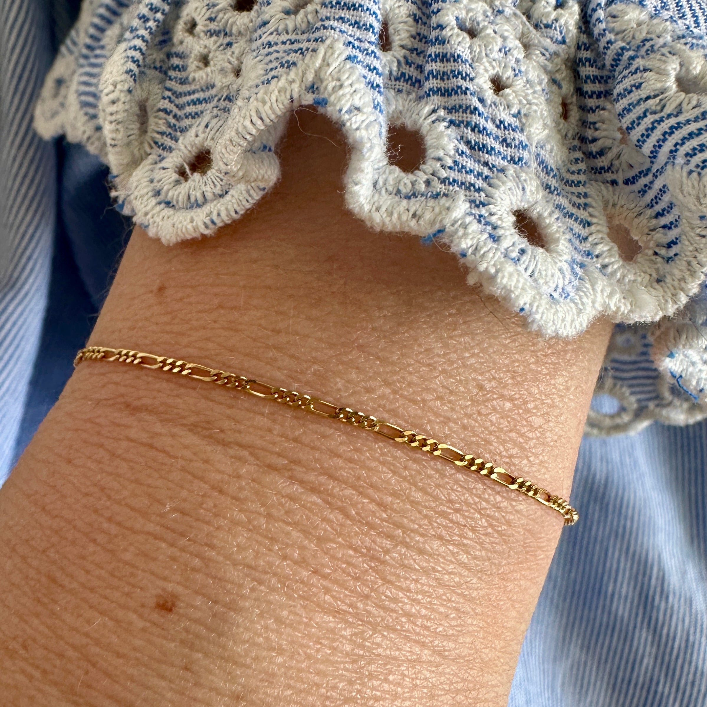 14 kt. Figaro armbånd