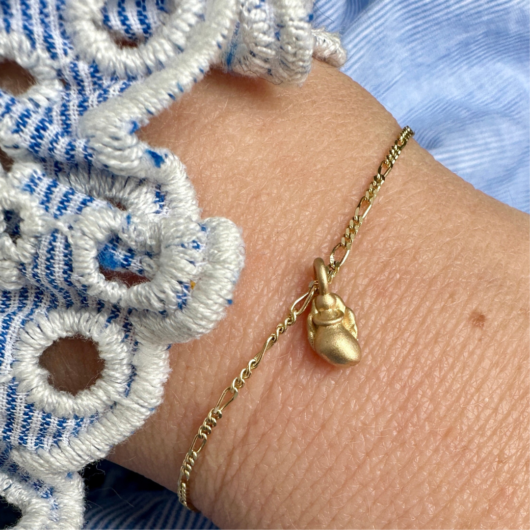14 kt. Skytsengel & Figaro armbånd