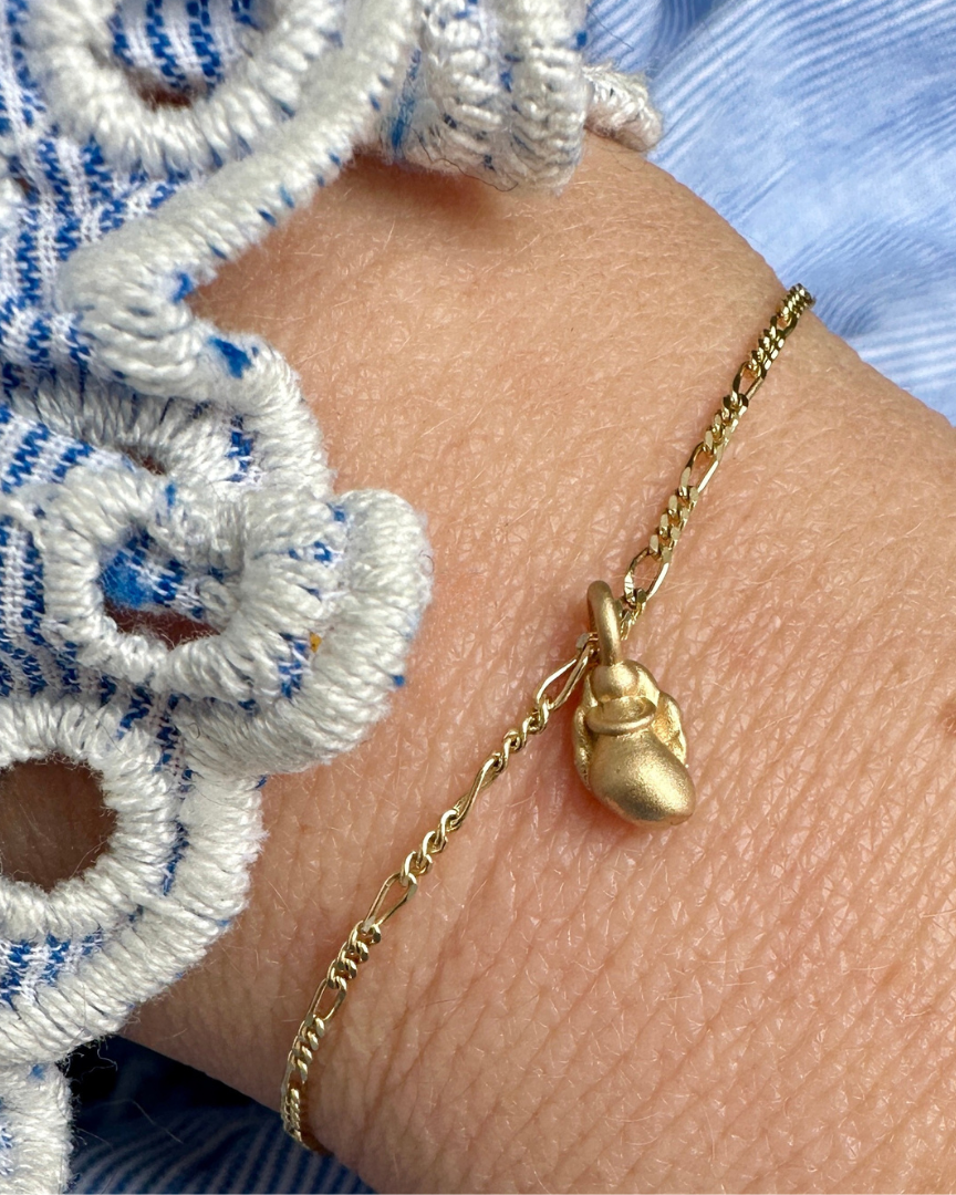 14 kt. Skytsengel & Figaro armbånd