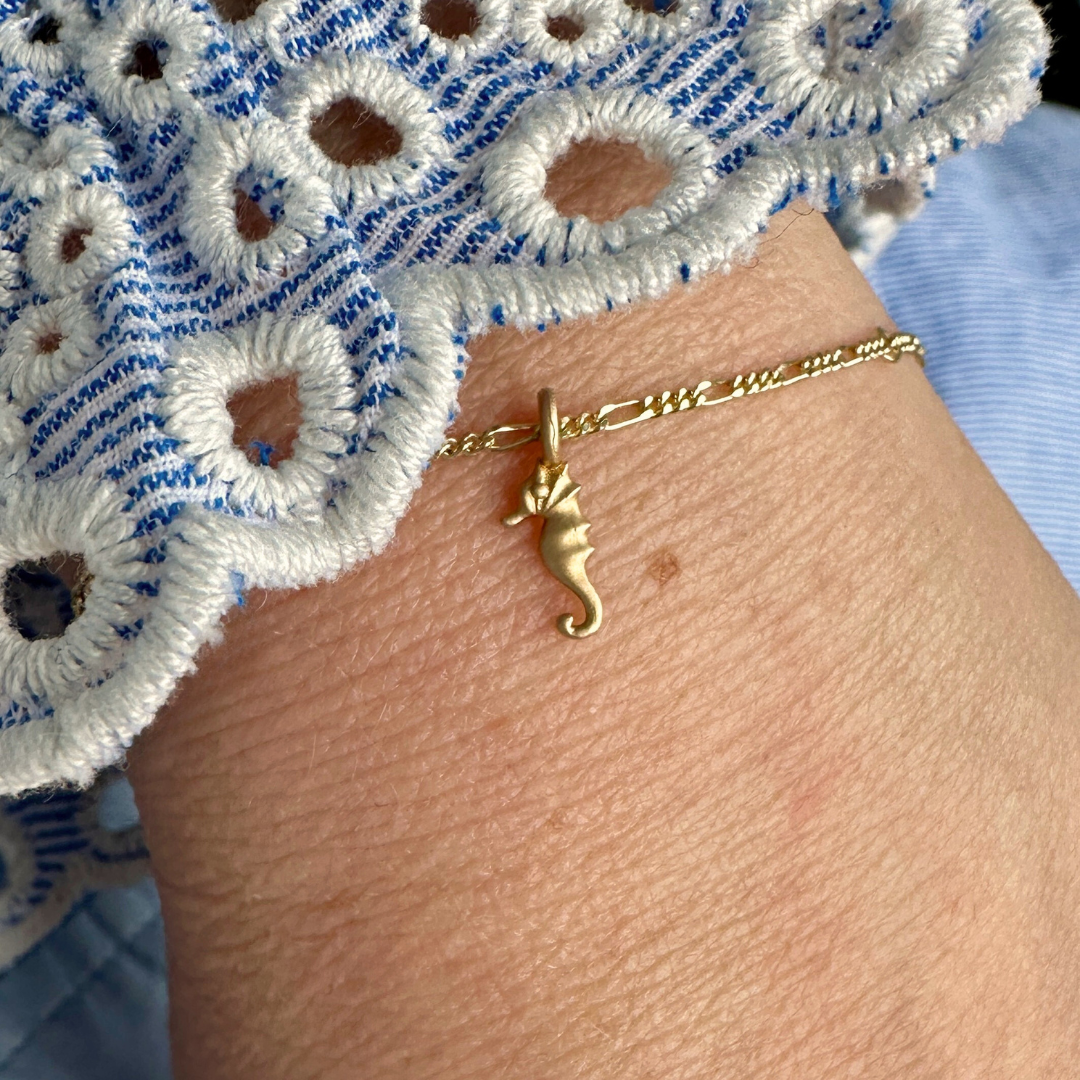 14 kt. Søhest & Figaro armbånd
