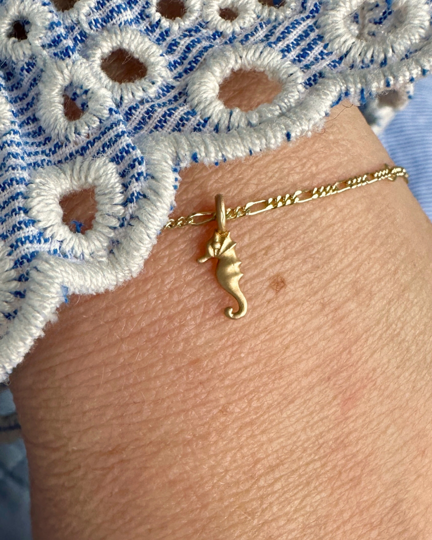 14 kt. Søhest & Figaro armbånd