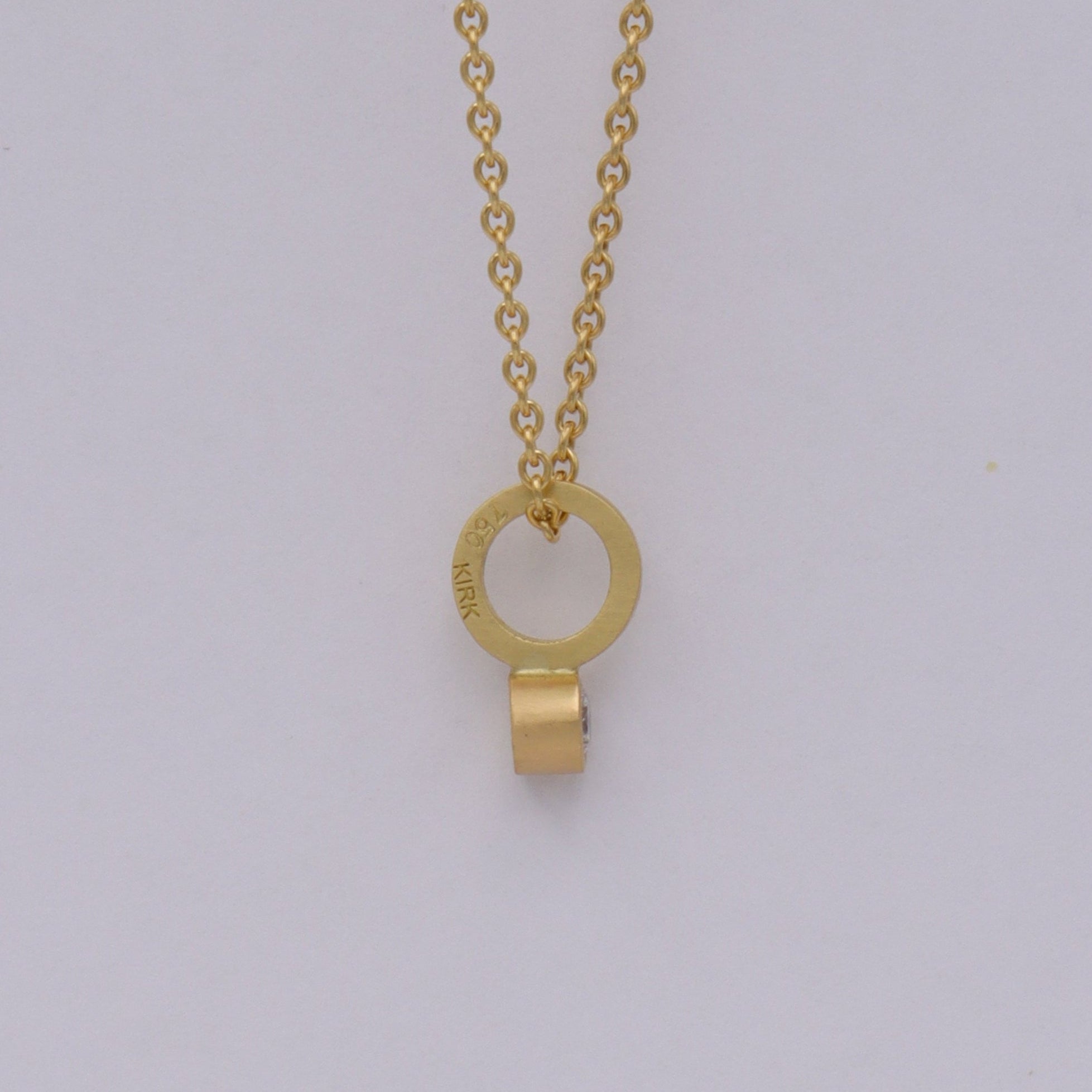 18 kt. - 1. stk. deluxe vedhæng Guldsmedens diamanter - 0,09 ct.