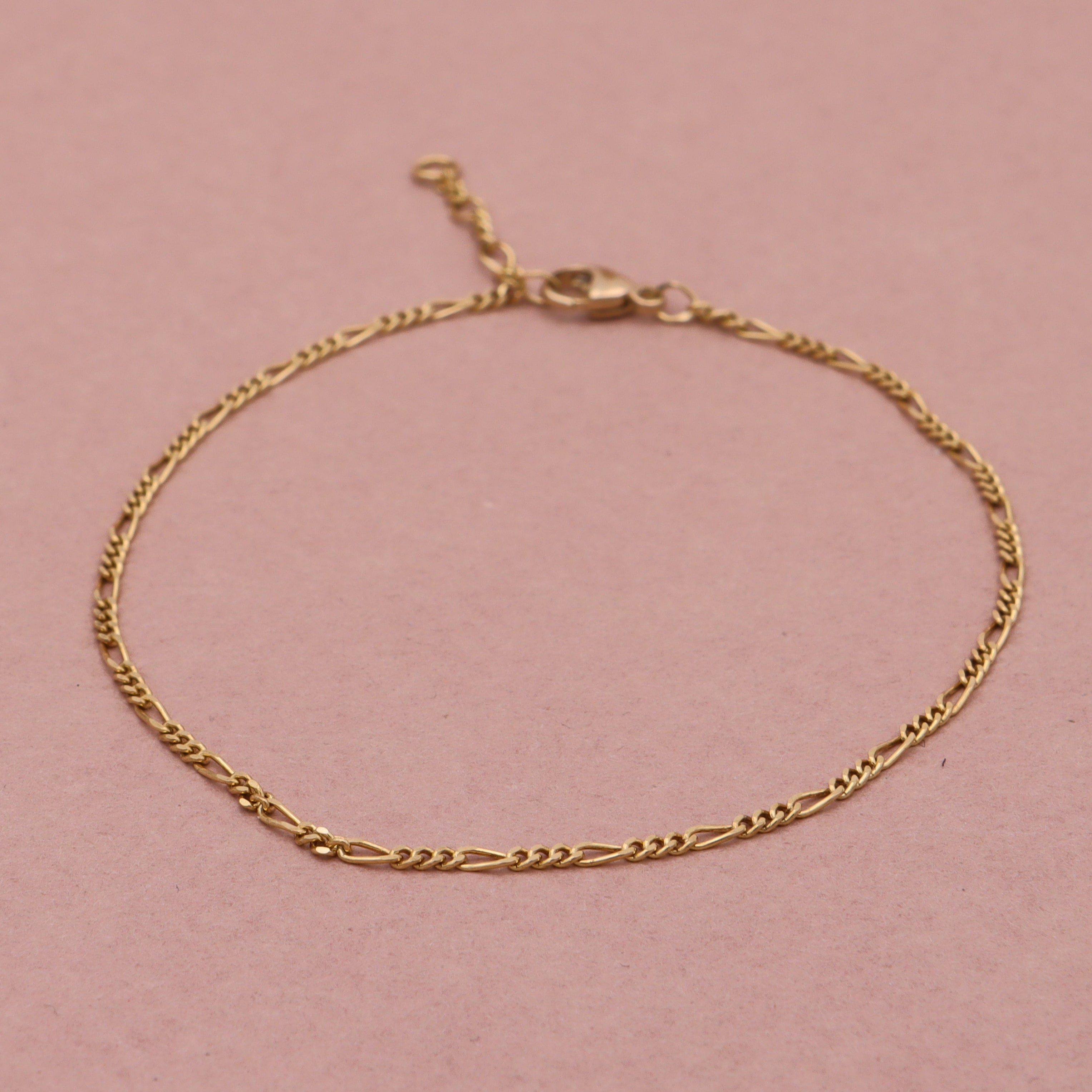 14 kt. Figaro armbånd