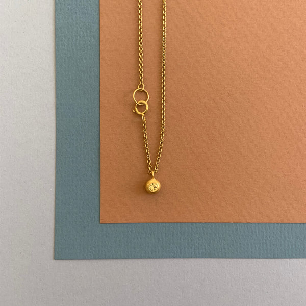 POLKA forgyldt safir gul
