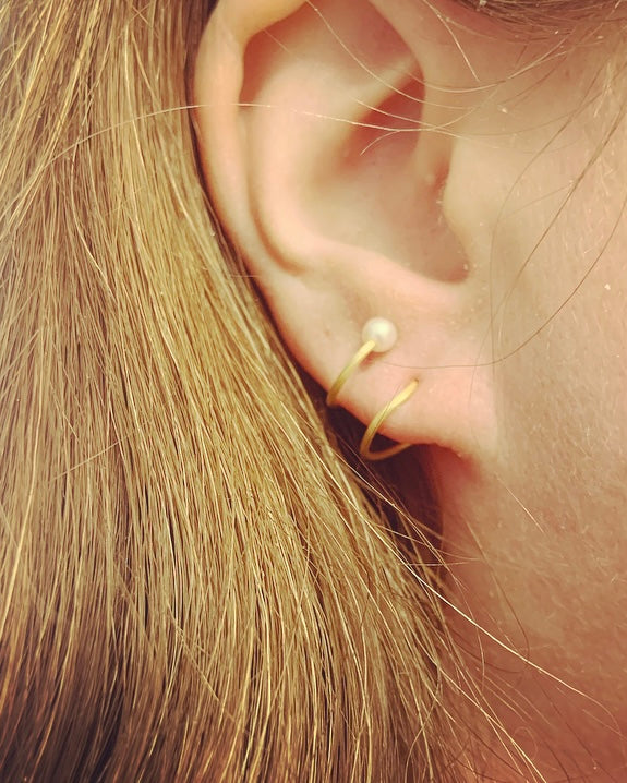 TWIST GULD med perle