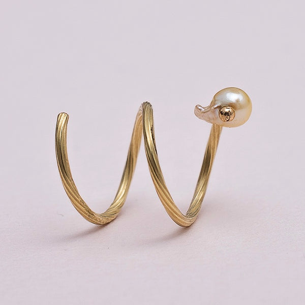 TIL 1 HUL I ØRET • TWIST DELUXE barok perle massiv guld